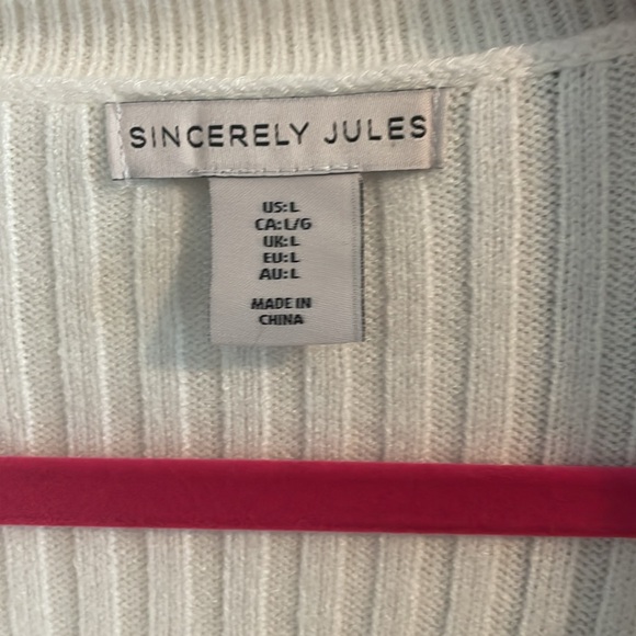 White button down sweater. Super soft and cozy. Worn once. Size large - Picture 2 of 6